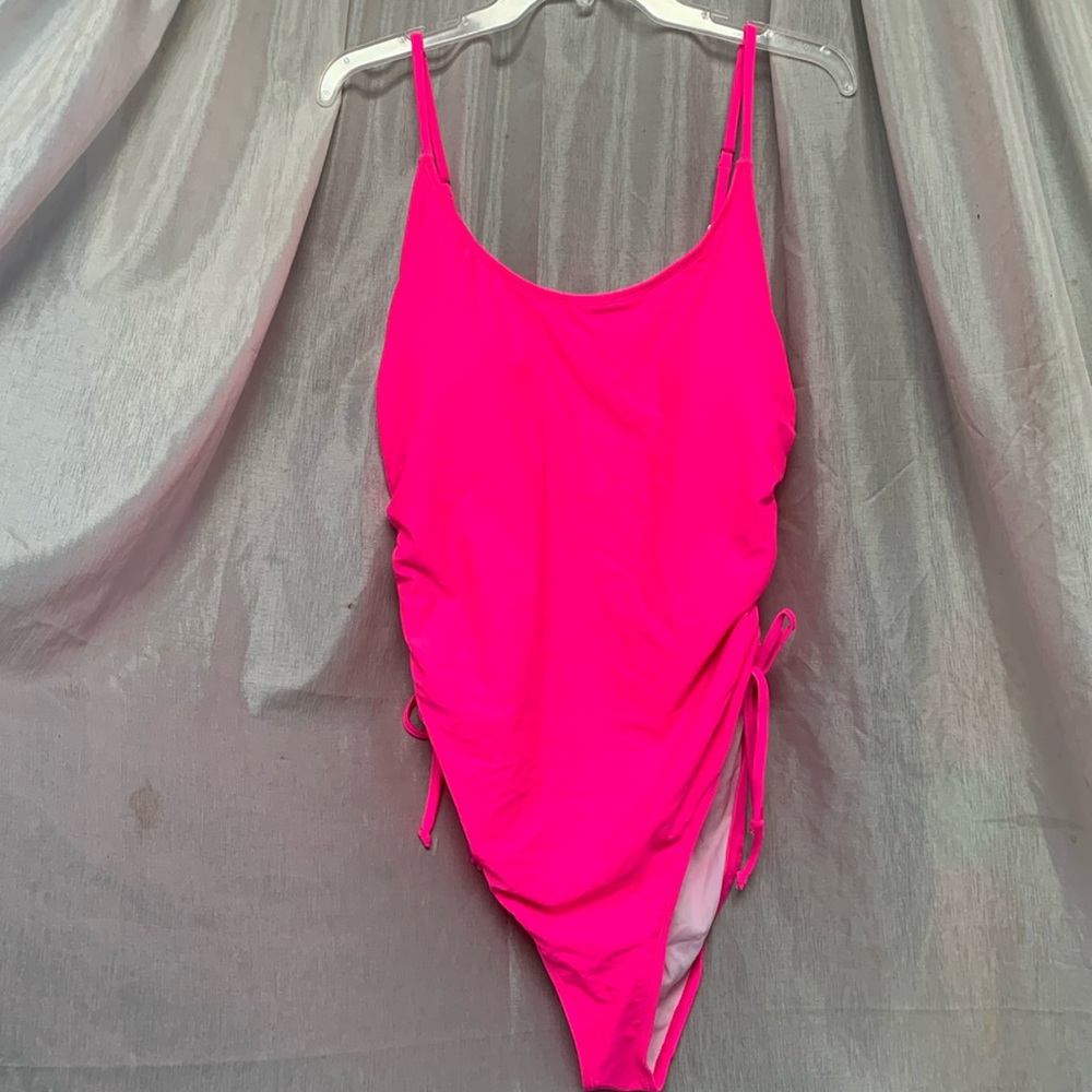 Hot pink swimsuit